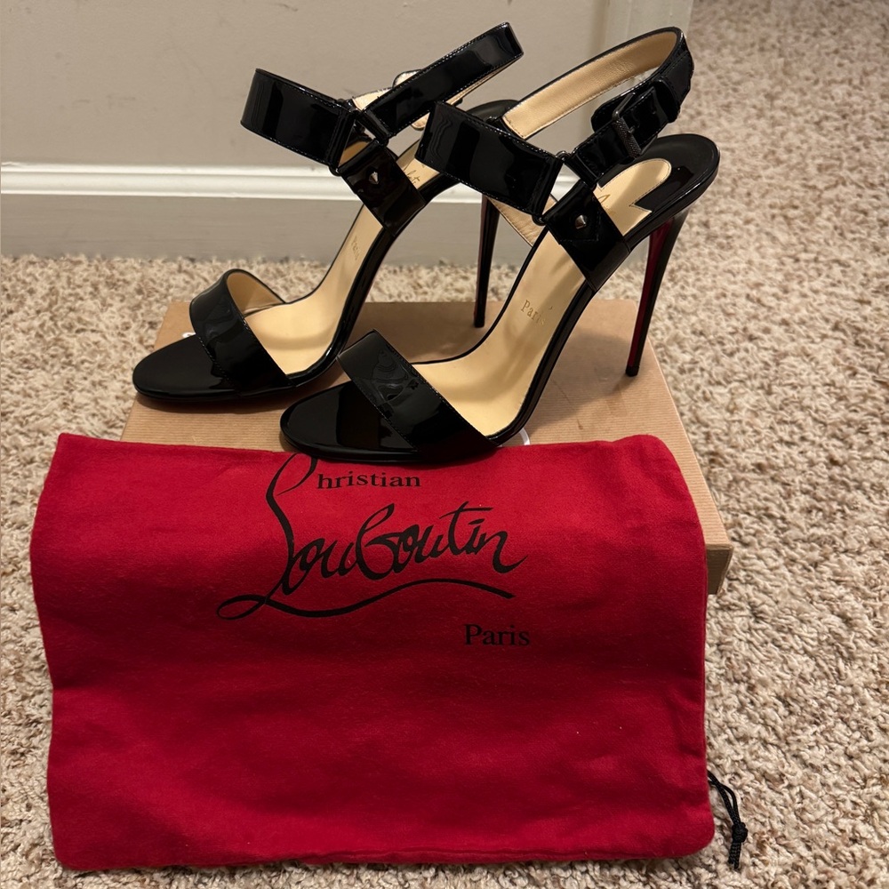 Christian Louboutin Black Strappy Heels- Brand New Never Worn